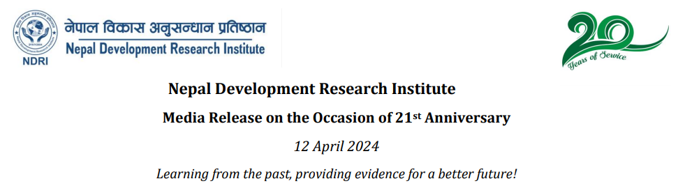 NDRI Media Release on the Occasion of 21st Anniversary