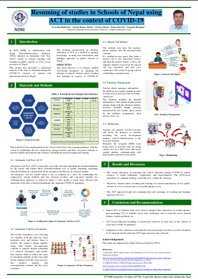 Resuming of studies in Schools of Nepal using ACT in the context of COVID-19