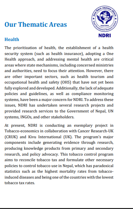 Health, Education and Environment Program 2 pager