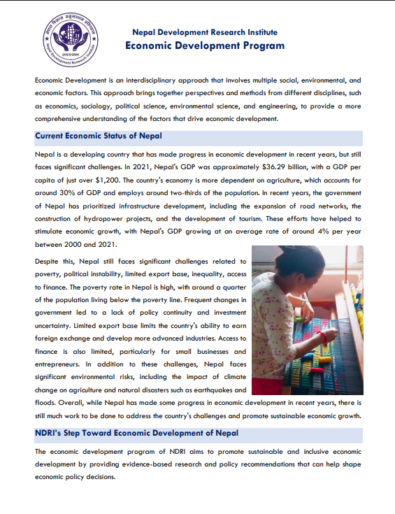 Economic Development Program 2 pager